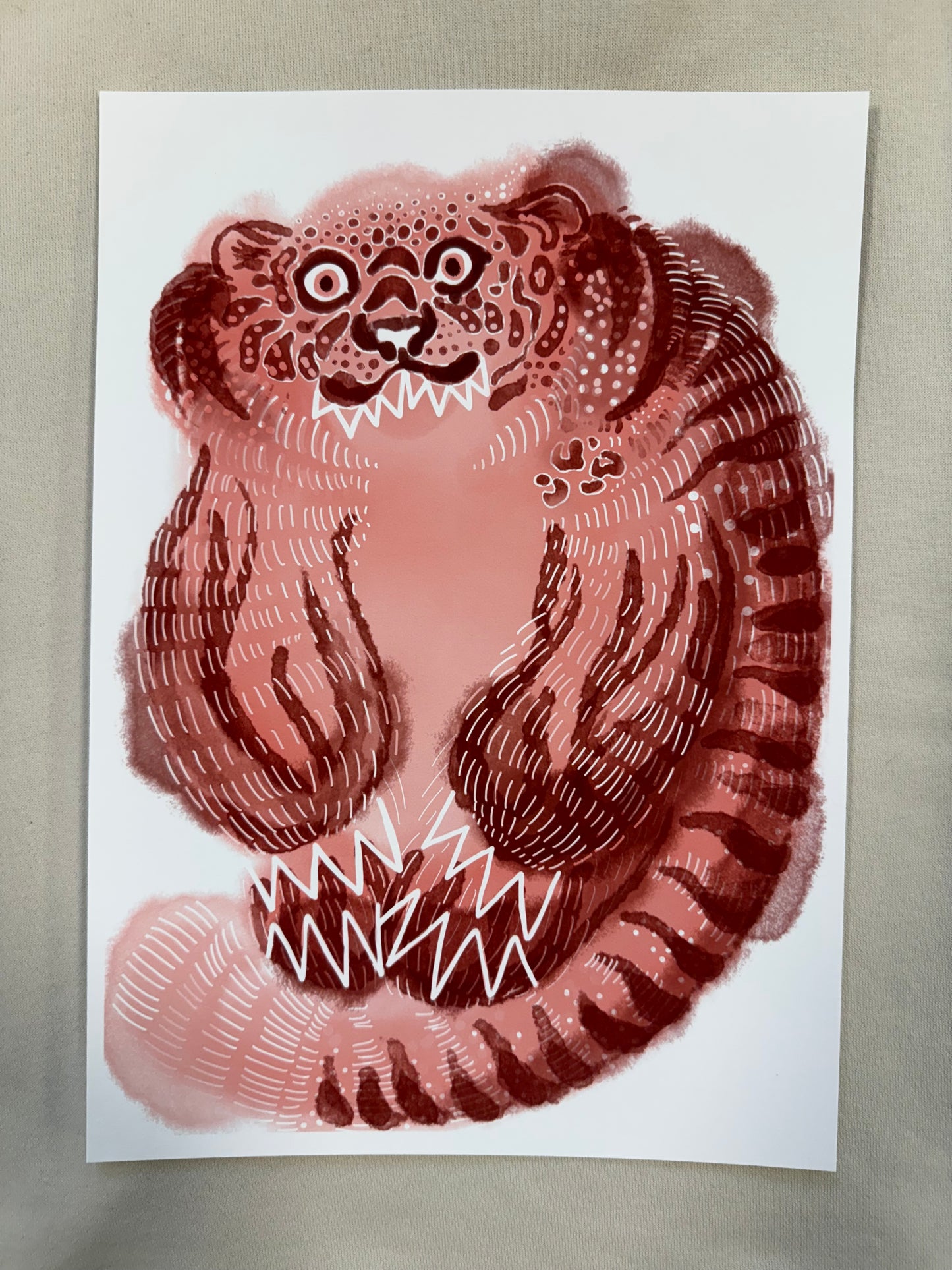 Paniikissa POD-tilaus Fine Art Giclée-print