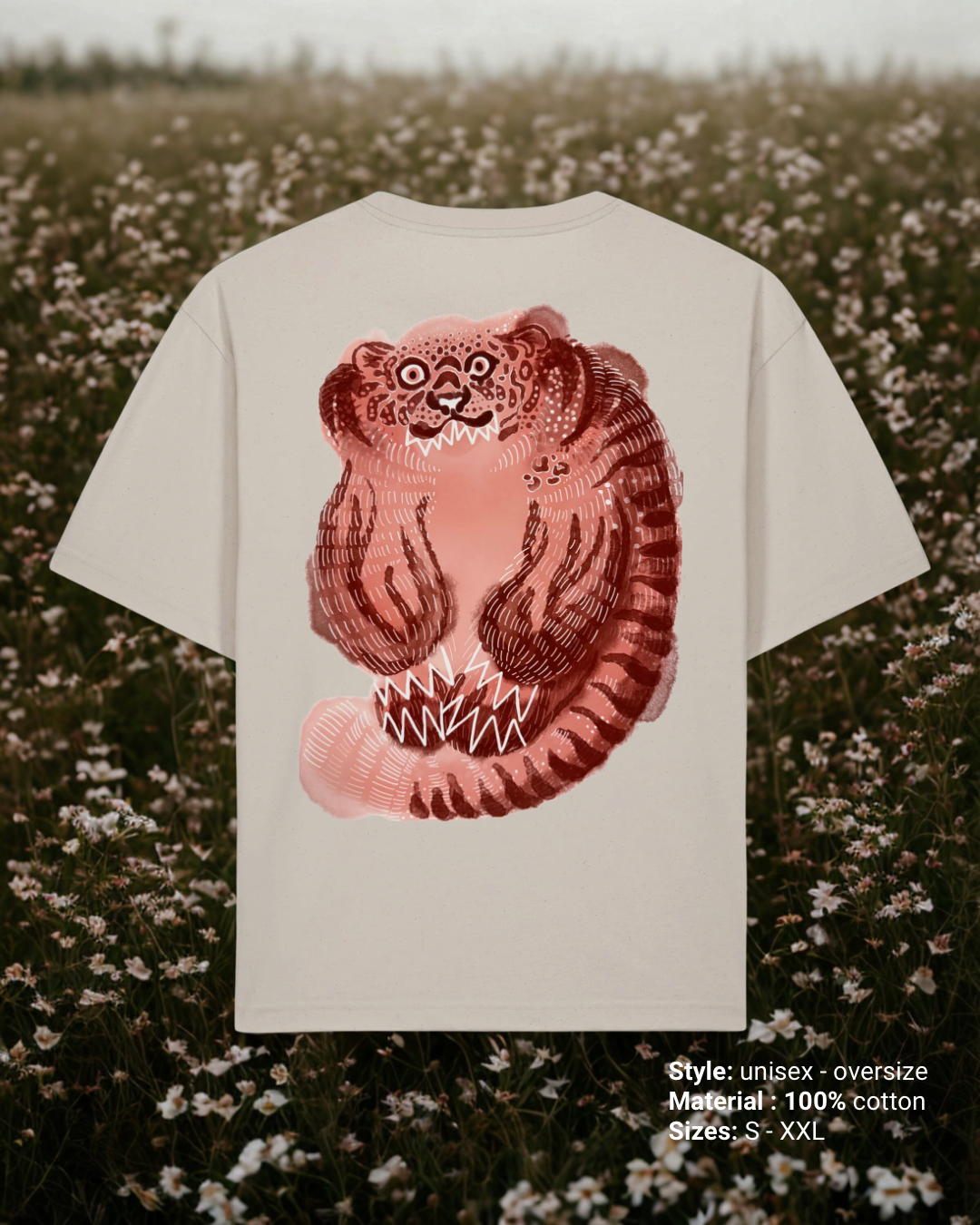 Paniikissa-T-paita  oversize, unisex